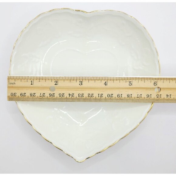 Heart Shaped Fine Porcelain Trinket Dish Bowl Vanity Gift Quality New - Picture 5 of 9